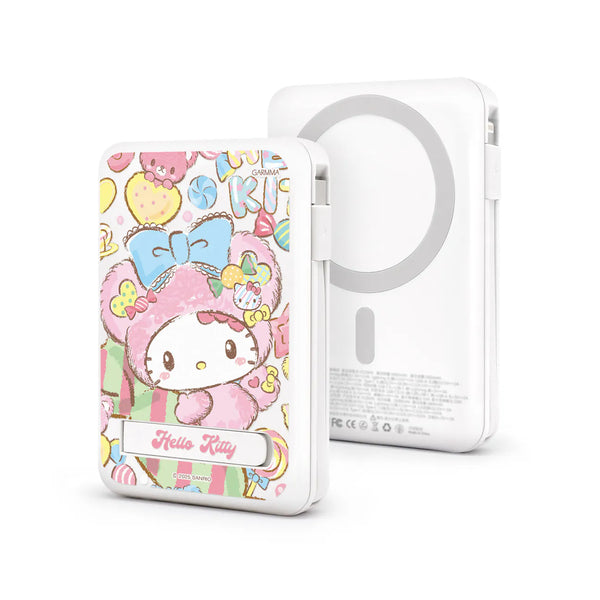 【門市發售】Garmma 永橙✖️Sanrio  Hello Kitty  10000mAh  數顯帶線磁吸外置充電器(只限香港發售,不設平郵)