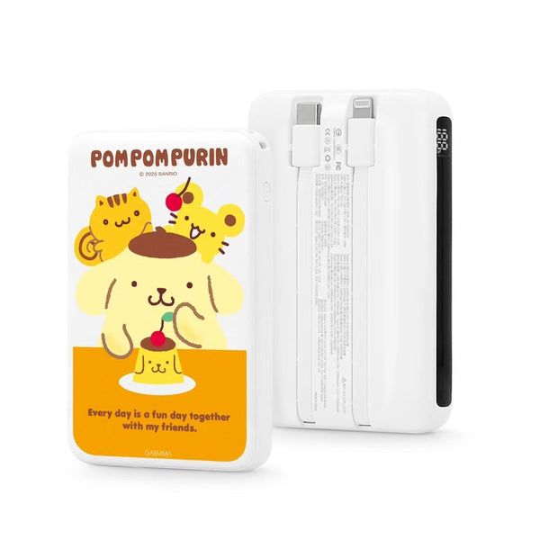 【門市發售】Garmma 永橙✖️Sanrio  Pochacco/布甸狗  10000mAh  數顯帶線外置充電器(只限香港發售,不設平郵)