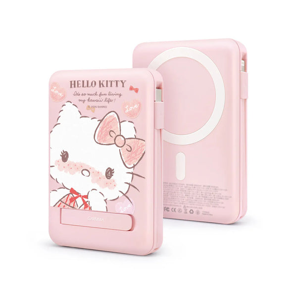 【門市發售】Garmma 永橙✖️Sanrio  Hello Kitty  10000mAh  數顯帶線磁吸外置充電器(只限香港發售,不設平郵)