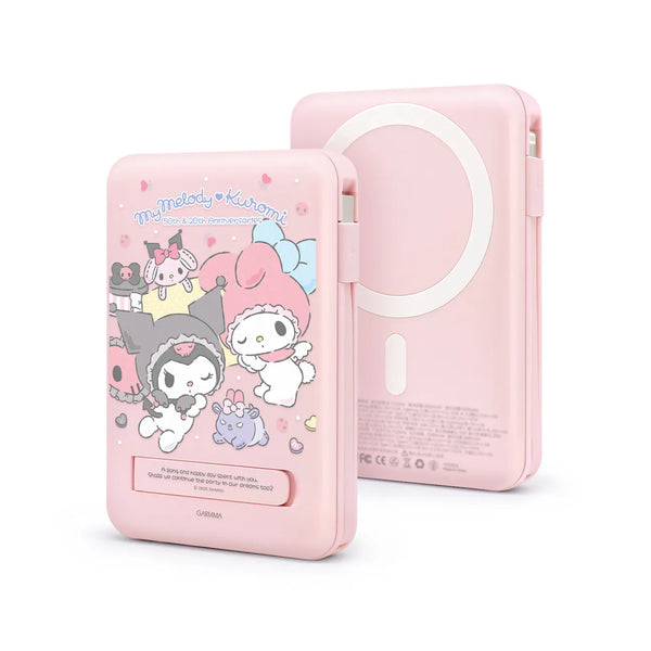 【門市發售】Garmma 永橙✖️Sanrio Kuromi 10000mAh  數顯帶線磁吸外置充電器(只限香港發售,不設平郵)