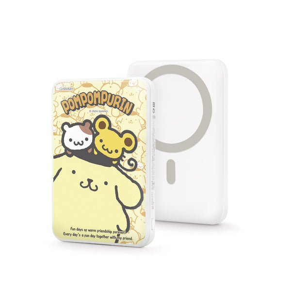 【門市發售】Garmma 永橙✖️Sanrio 布甸狗Pompompurin 10000mAh  磁吸無線外置充電器(只限香港發售,不設平郵)