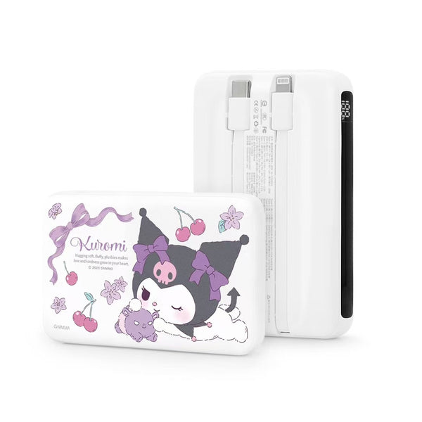 【門市發售】Garmma 永橙✖️Sanrio  Kuromi  10000mAh  數顯帶線外置充電器(只限香港發售,不設平郵)