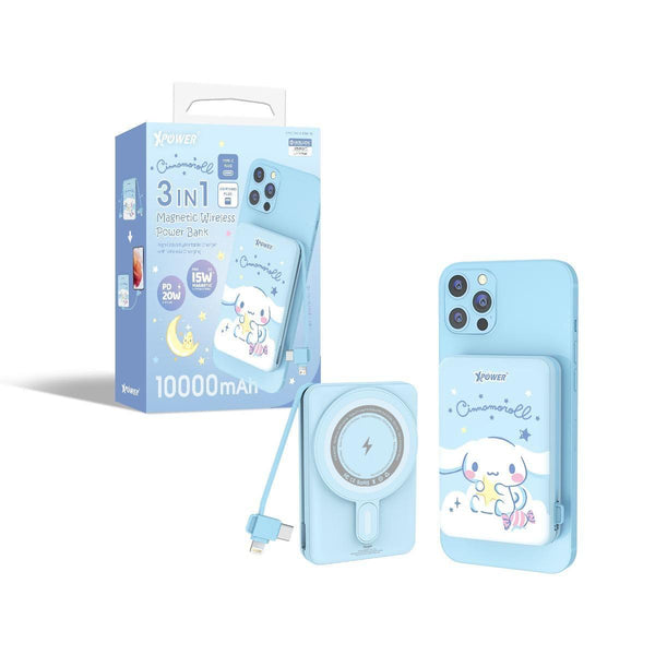 【門市發售】Xpower 玉桂狗 Cinnamoroll 10000mAh  3合1磁吸 外置充電器-M10C(只限香港發售,不設平郵)